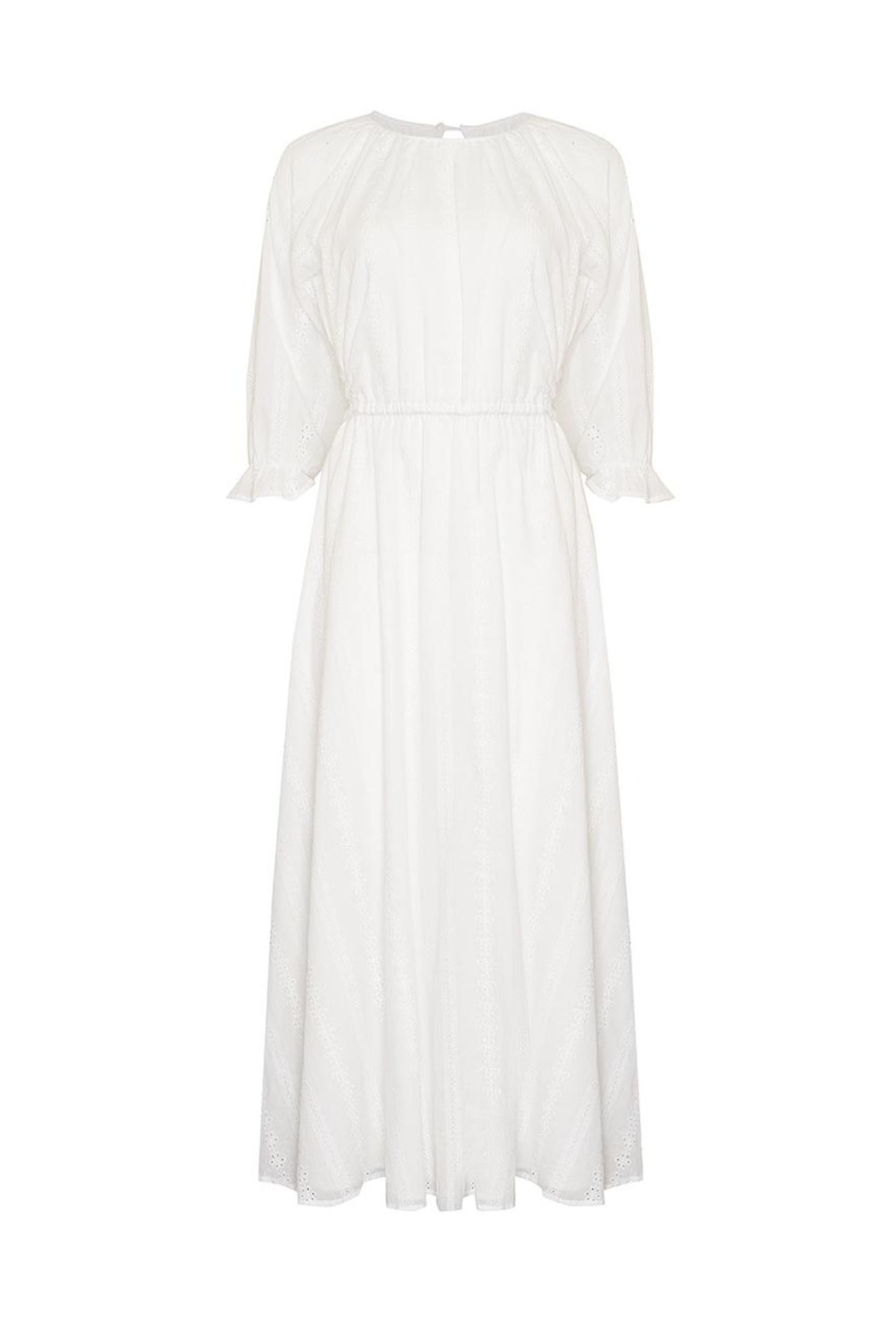MARINE MAXI DRESS - WHITE EYELET