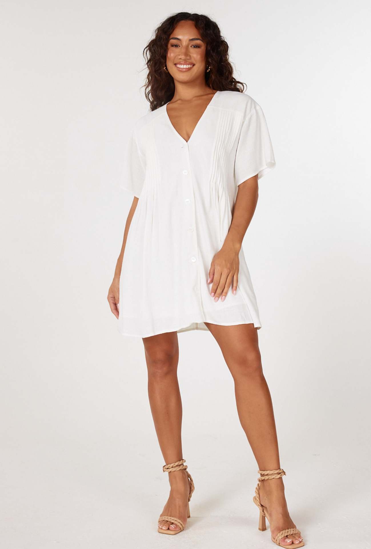 ASHA MINI DRESS - WHITE