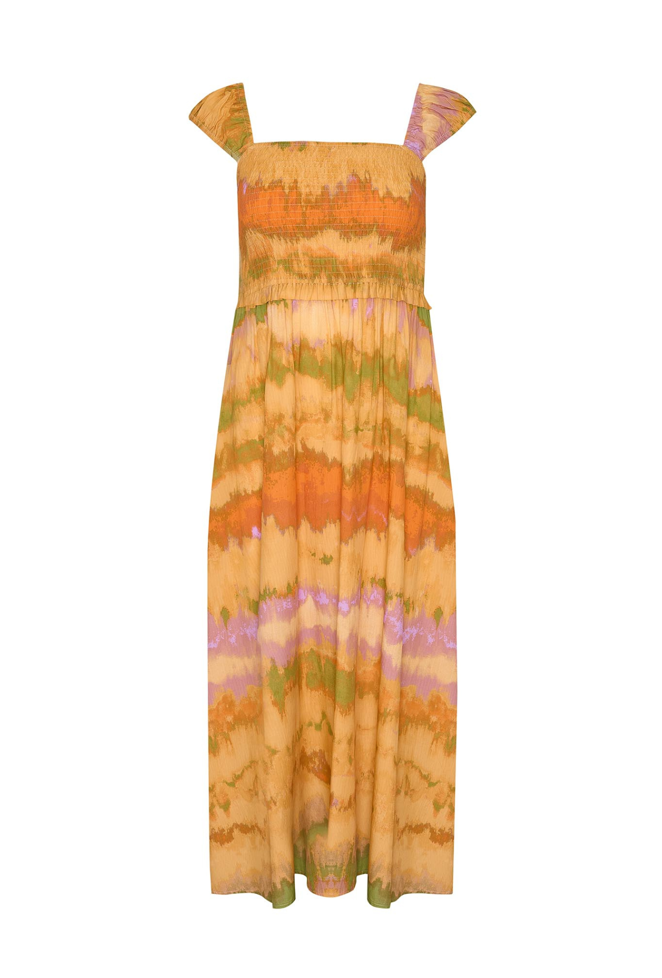 ALLEGRA MIDI DRESS - SAND DUNES PRINT