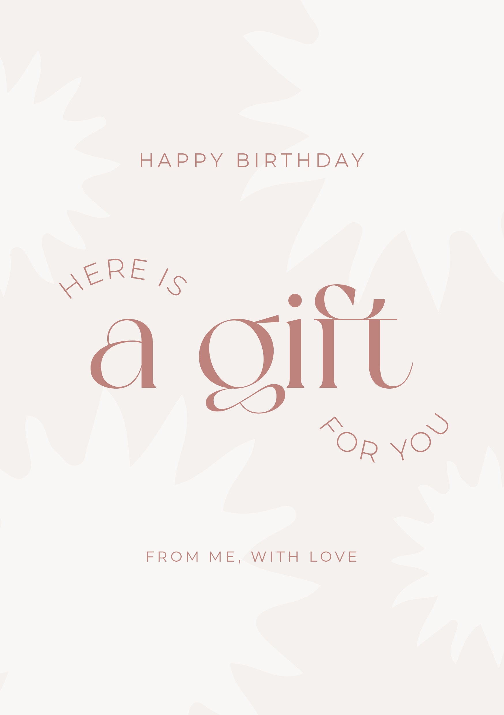 E- Gift Card// Happy Birthday, from me with Love