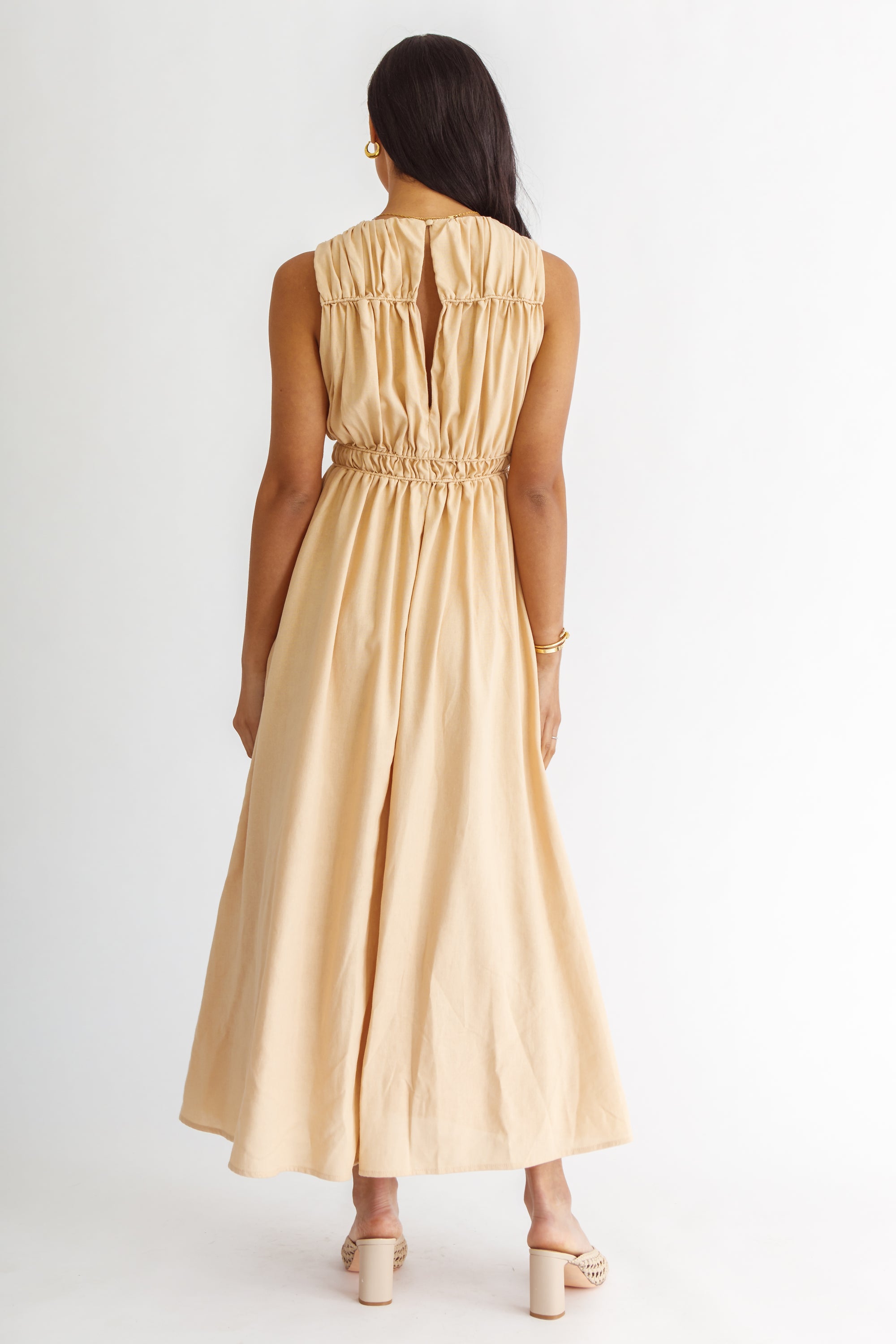 WILLA MIDI DRESS - BEIGE