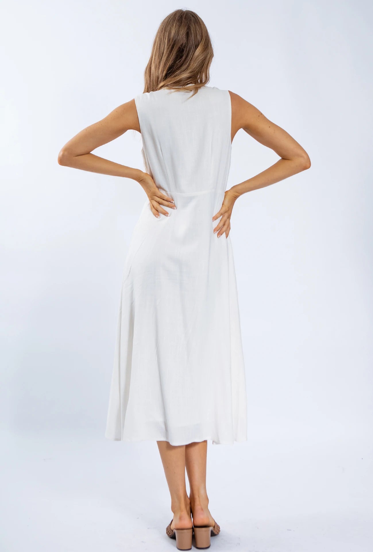 PORTOFINO MIDI DRESS - WHITE