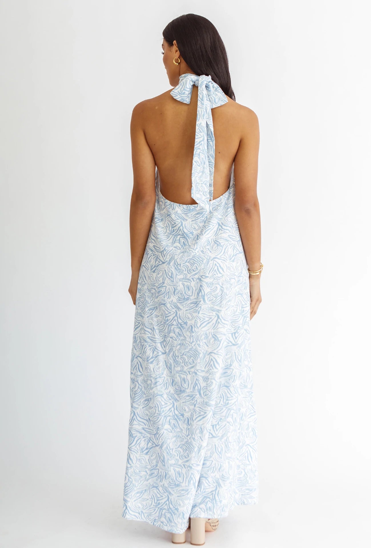 RIO VISTA HALTER DRESS - BLUE WAVE