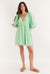 TOVA MINI DRESS - SEAFOAM GREEN