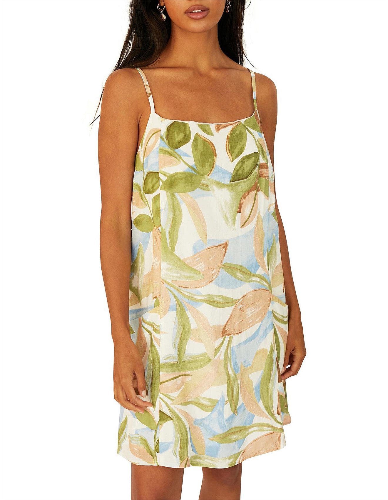 SCENIC CAMI DRESS - LEAF PRINT