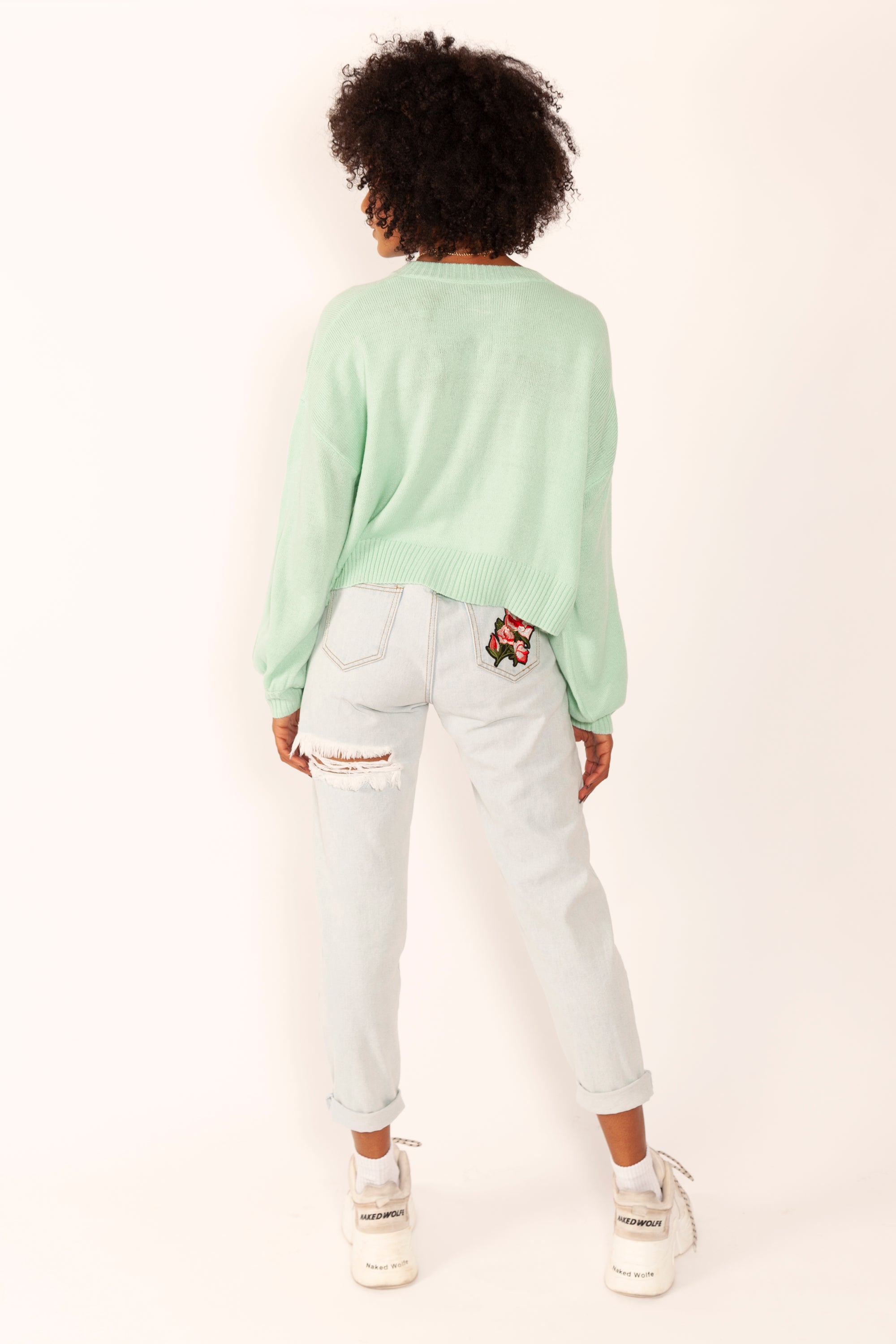 BUTTON UP CARDI - GREEN