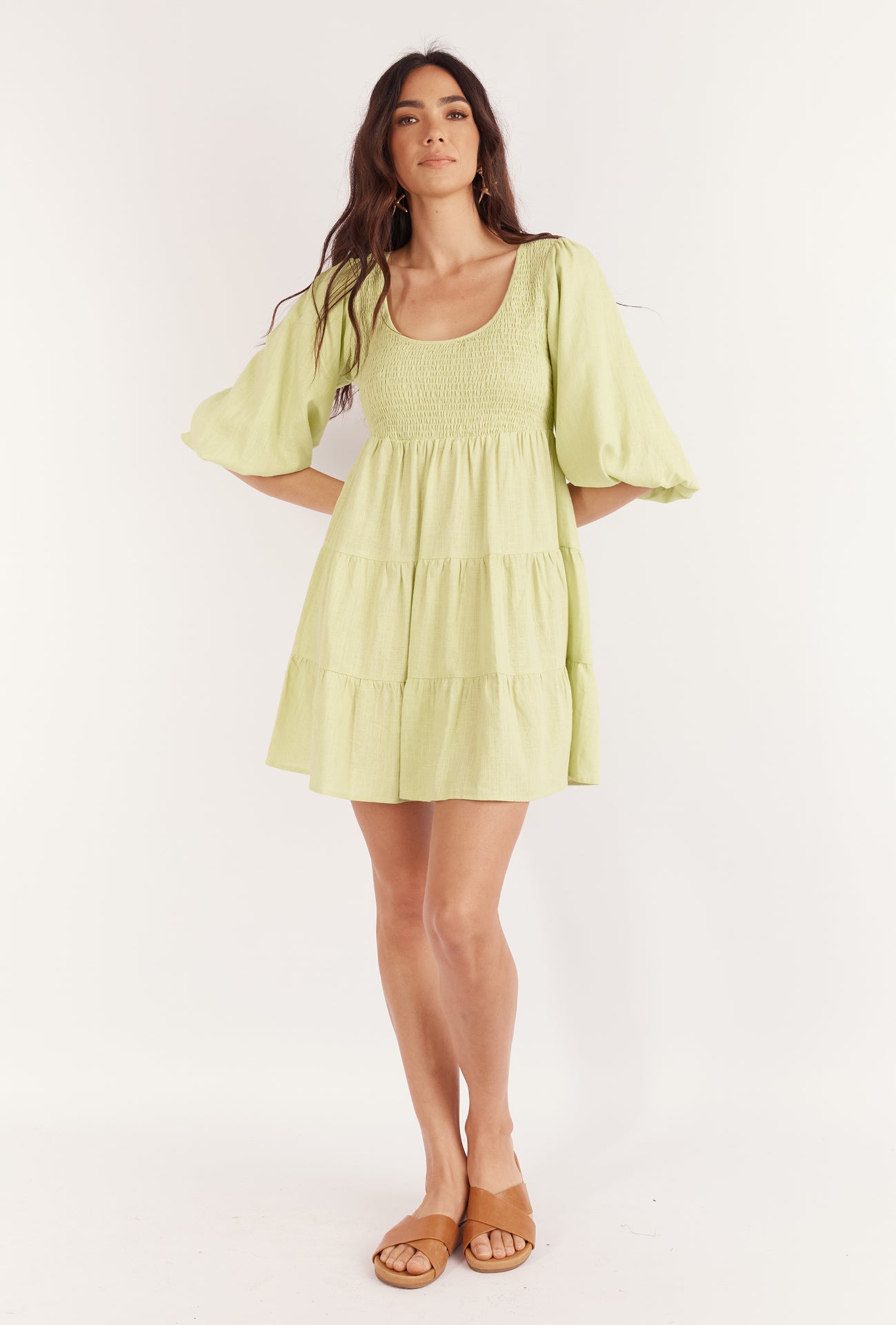 IMOGEN MINI DRESS - LIME