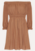 REIGN MINI DRESS - TOFFEE