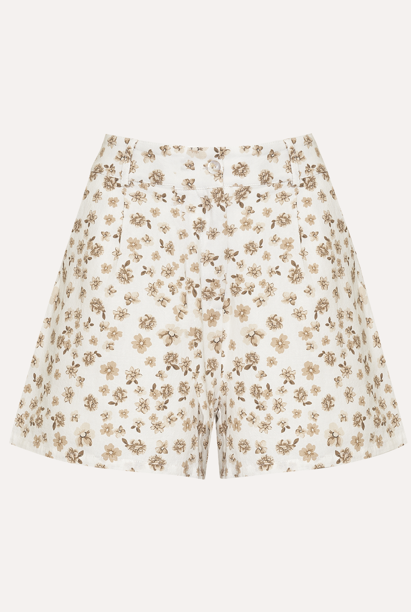 AVERIE SHORTS - BROWN FLORAL PRINT