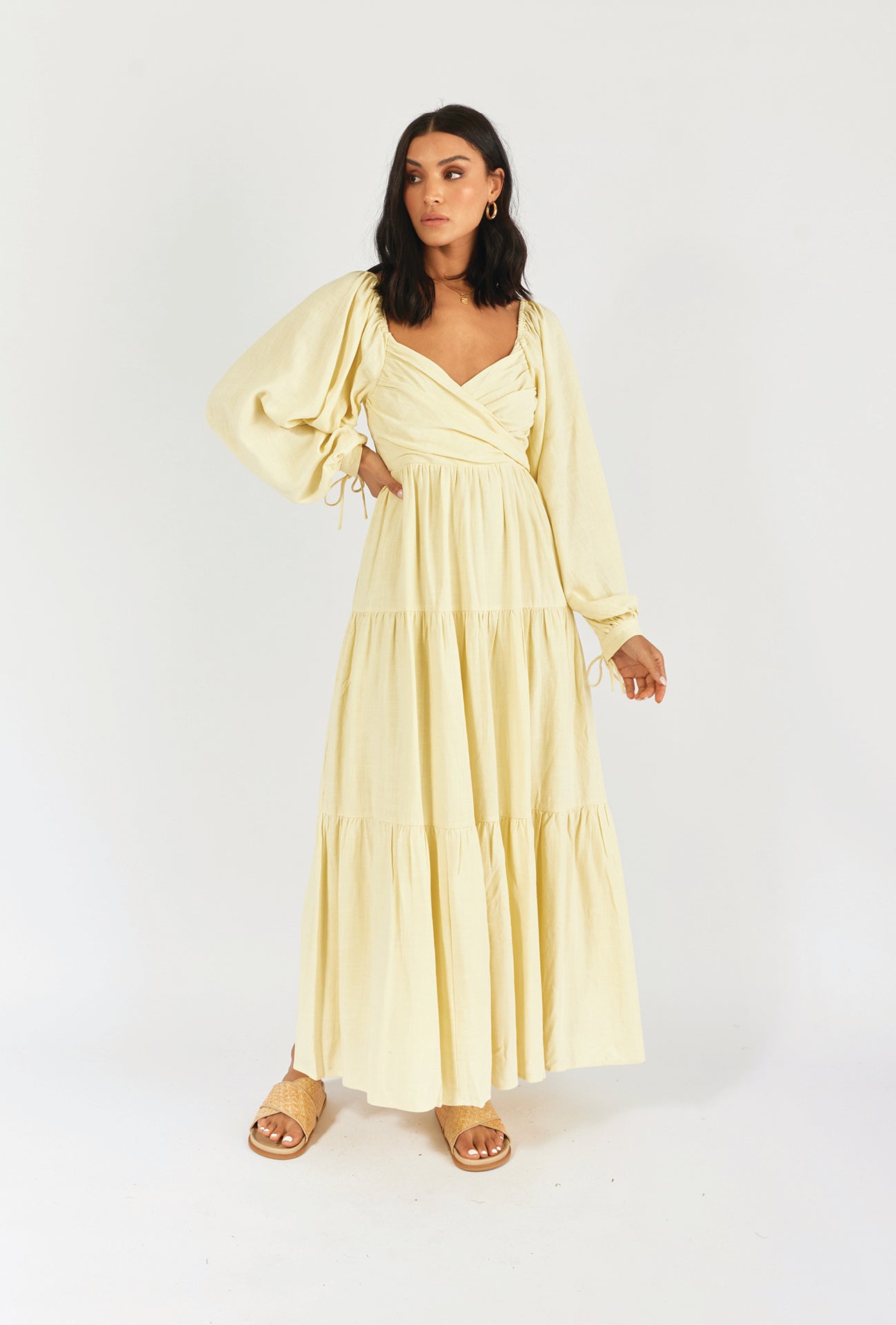 EDWINA MAXI DRESS - BUTTER