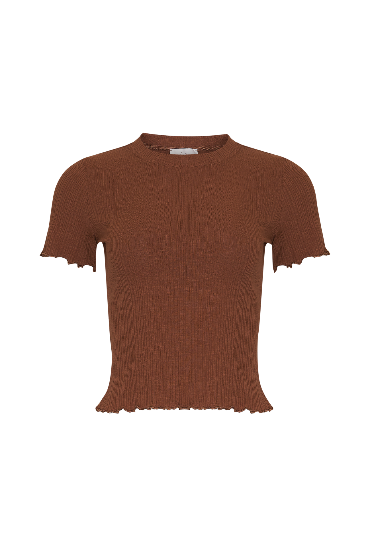 RAFE CROP - COFFEE RIBBED