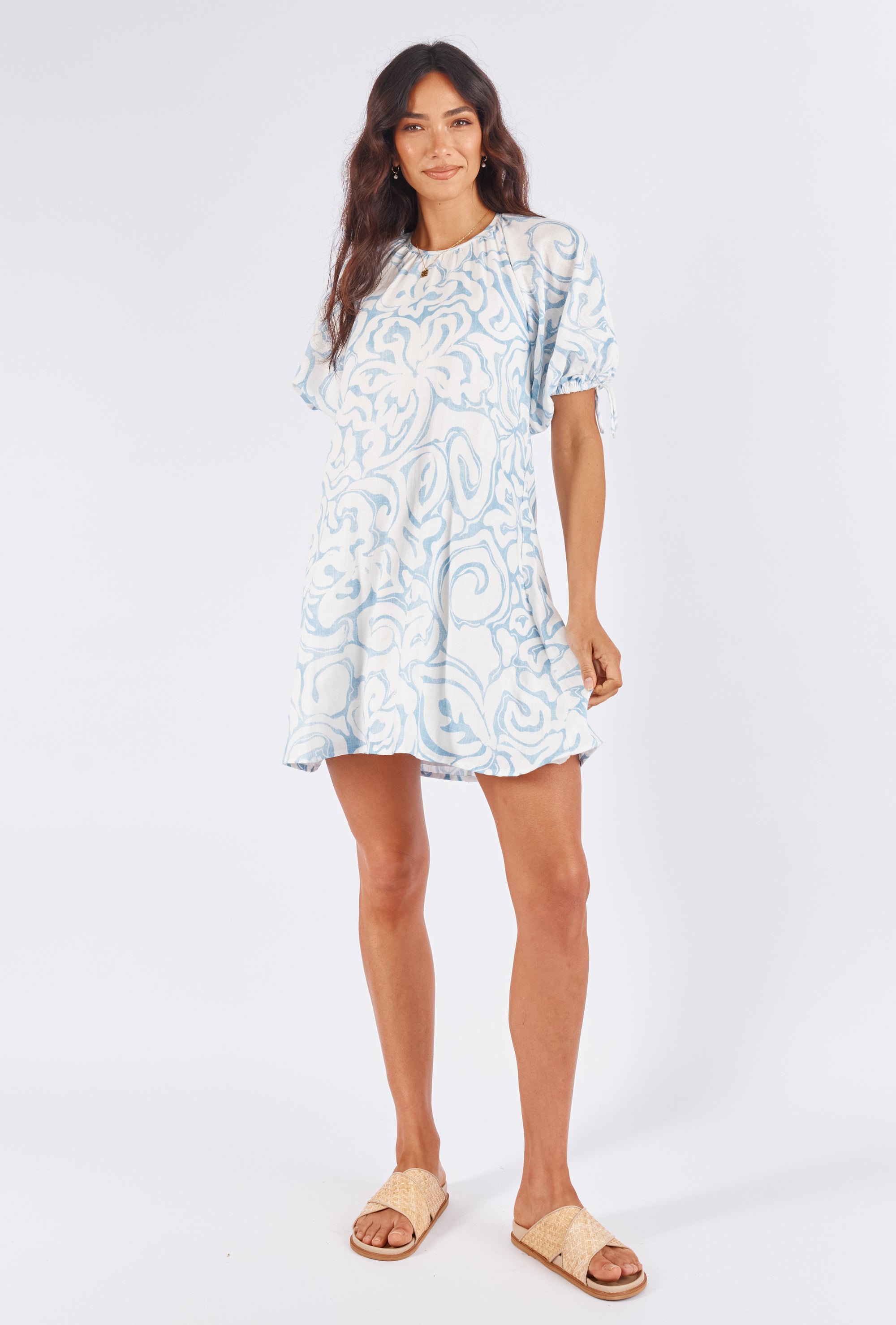 TISH MINI DRESS - THALASSA PRINT